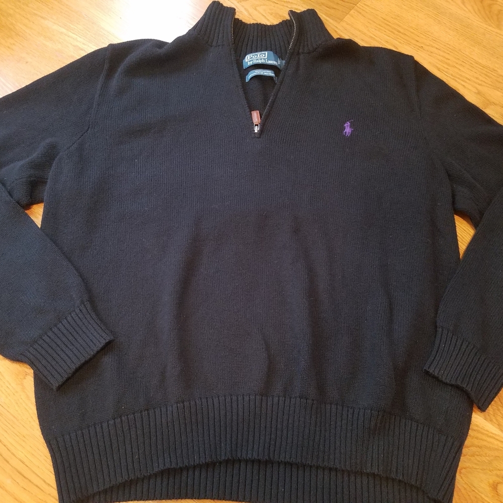 Ralph Lauren Polo 1/4 zip sweater Black XL